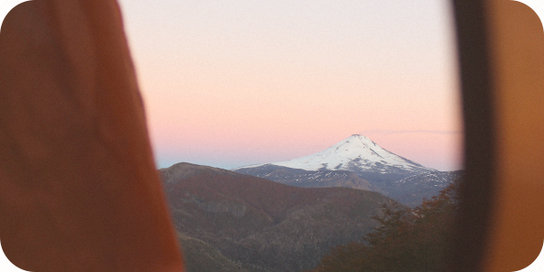 Paisaje de Campamento en los Faldeos del Volcán Quetrupillan