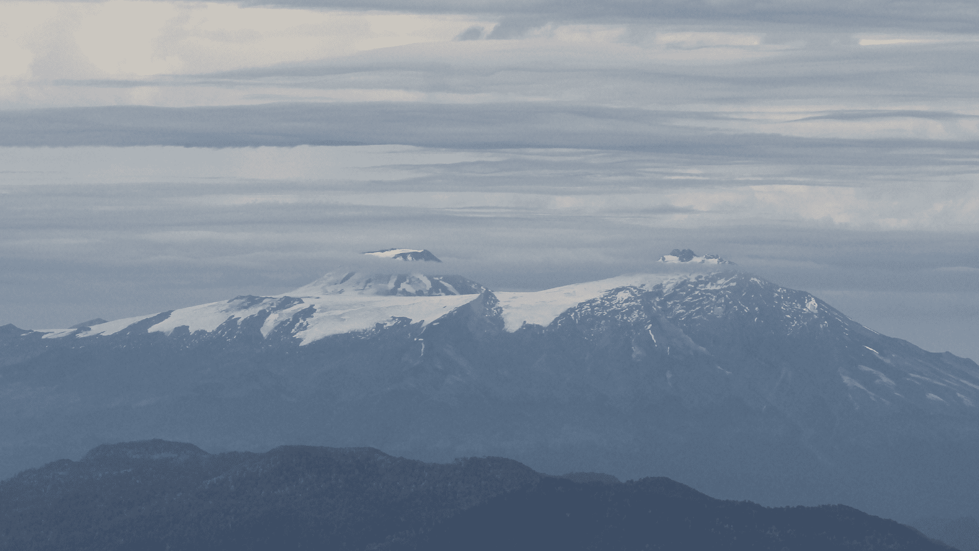 Registro visual de Campamento en los Faldeos del Volcán Quetrupillan